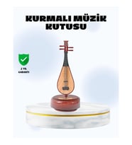 Mey İthalat® Enstrüman Şeklinde Müzik Kutusu Lüt Tasarım Melodious Music