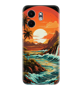 Infinix Smart 9 Kılıf Boutique Baskılı Resimli Retro Mountain Pcode -079