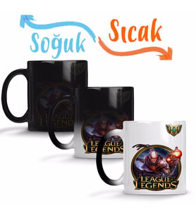 Lucian LoL League Of Legends Sihirli Kupa Bardak Porselen