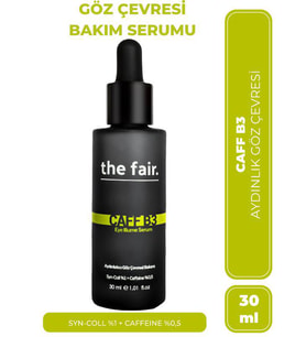the fair. Caff-B3 Eye Illume Vegan Göz Serumu Koyu Halka ve Kırışıklık Karşıtı Aydınlatıcı  30 ml