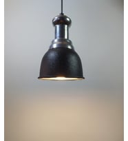 RİOLİGHT RETRO TEKLİ METAL SARKIT AVİZE ŞAPKA ÇAPI: 14CM (Siyah)