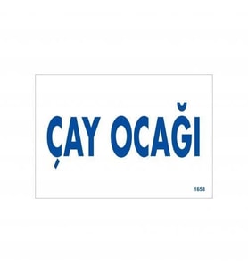 Mey İthalat® Çay Ocağı Uyarı Levhası 17,5X25 Kod:1658