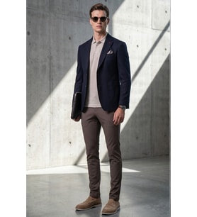 Lacivert 6 Drop Slim Fit Pamuklu Ceket 1002260126