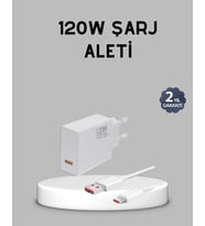 120w Süper Hızlı Şarj Adaptörü - Type-c Kablo Dahil, Yüksek Voltaj Korumalı