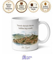 Memleket Temalı Fotoğraf ve İsim Baskılı Kupa Bardak Özel Tasarım Hediye