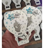 İsme Özel Balon  Açacak Magnet- Doğum Günü Magneti - Filli Açacak Magnet