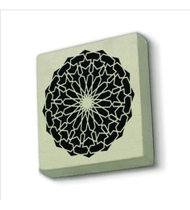 Yuvarlak Rumi Desen Baskılı Doğaltaş  Magnet(KD-090)Buzdolabı Süsü