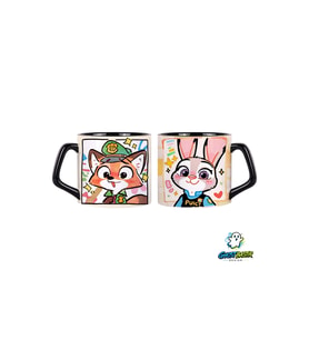 GHOSTBASTIR DESIGN Zootropolis Judy ve Nick Kupa Bardak Tek Adet 0907