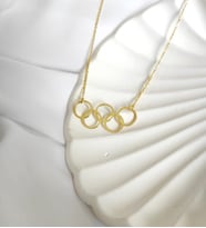 Kişiye Özel 925 Ayar Gümüş Olimpiyat Sembolü Kolye