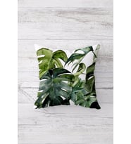 Çift Tarafı Baskılı Gizli Fermuarlı Dekoratif Yastık Kılıfı Kırlent Kılıfı Koltuk Yastık Kılıfı (Beyaz)