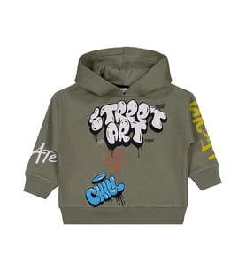 Civil Boys Street Art Baskılı 2-5 Yaş Sweatshirt - Haki