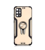 Galaxy S20 Plus Kılıf Stand Olma Özellikli Araç Tutuculu Ko ko Kılıf (Gold)