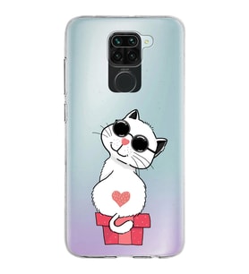 Xiaomi Redmi Note 9 Uyumlu Kapak Coolcat Tasarımlı Şeffaf Silikon Kılıf