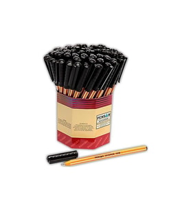 Pensan Tükenmez Kalem Office Pen Siyah 60'Lı