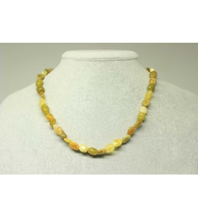 Sarı & Yeşil Opal Taşı Doğal Parçalar Kolye (Klipsli) (25427)