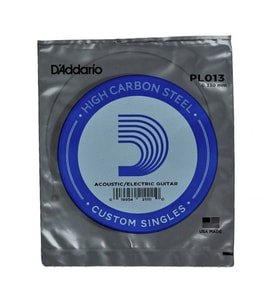 Daddario Pl013 Elektro Ve Akustik Tek Tel, B-(Si), Yüksek Karbonlu Çelik