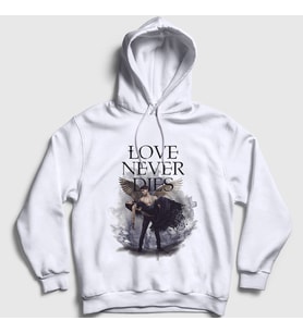 Presmono Unisex Beyaz Daniel Grigori Dizi Fallen Kapüşonlu Sweatshirt 484630tt