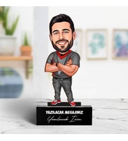 Kişiye Özel Hakem Erkek Karikatürlü Biblo