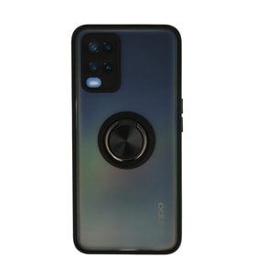 Oppo A54 4g Kılıf Montreal Yüzüklü Silikon Kapak - Siyah