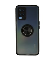 Oppo A54 4g Kılıf Montreal Yüzüklü Silikon Kapak - Siyah