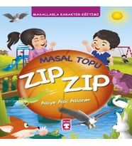 Masal Topu Zıp Zıp - Masallarla Karakter Eğitimi (Fleksi Cilt)
