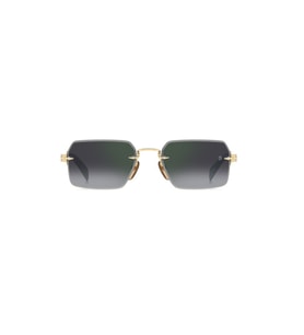 David Beckham DB 7109/S PEF NU Erkek Güneş Gözlüğü – Çerçevesiz Gold Green Tasarım Siyah Degrade Cam UV400 Koruma