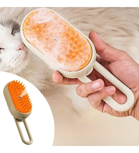 Saplı Su Püskürtmeli Kedi Köpek Fırçası Masaj Etkili Tüy Toplama Tarağı (Çok Renkli)