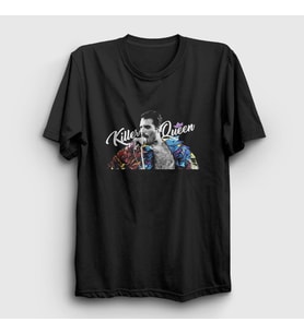 Presmono Unisex Siyah Killer Queen Freddie Mercury T-Shirt 34383tt