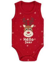 Civil Baby Geyik Baskıl 1-18 Ay Çıtçıtlı Badi - Kırmızı