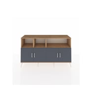 Kronos Konsol 6 Raflı 4 Kapaklı 176x59x99 Çam-Antrasit/Çam