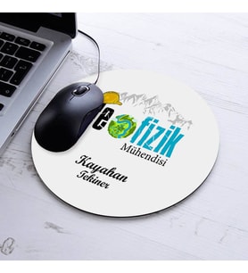 İsimli Jeofizik Mühendisi Temalı Yuvarlak Mousepad