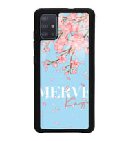 Samsung A51 Uyumlu Dökülen Sakura Tasarımlı Glossy Telefon Kılıfı