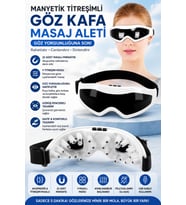 Manyetik Titreşimli Göz Kafa Masaj Aleti Pilli USB Şarj Kablolu Göz Çevresi Baş Masaj Cihazı