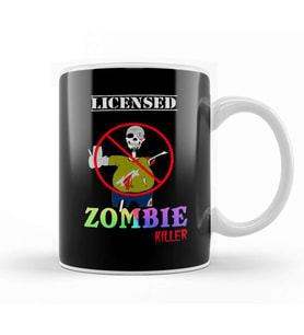 Funny Licensed Zombie Killer Halloween Kupa Bardak Porselen