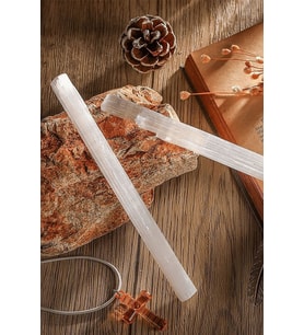 Sertifikalı Selenit Taşı Çubuk (6-8 Cm) (Çok Renkli)