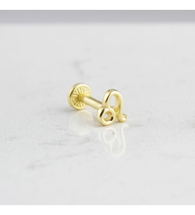 Glorria Altın Aslan Burcu Tragus Piercing