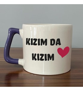 Kızım Da Kızım Baskılı Kadınlar Günü Mor Kulplu D Kupa