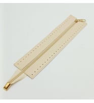 Angel Çanta Aksesuar Krem Renk 28 Cm Derili Fermuar Light Gold Metalli