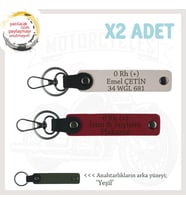 Yol Tutkunlarına, İsim Plaka ve 0+ Kan Grubu Yazılı Kişiye Özel x2 Anahtarlık Set, Kırmızı-Pudra-Ysl (Çok Renkli)