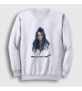 Presmono Unisex Beyaz PO Billie Eilish Sweatshirt 154758tt (Beyaz)