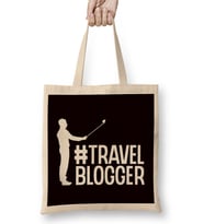 Travel Blogger Blogging Wanderlust Blog Adventure Traveler Bez Çanta Uzun Saplı
