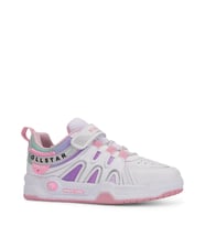 Erkek Kız Çocuk Sneaker Rugan Lastik Bağcık Cırtlı Oval Burun Spor Ayakkabı 020 (Beyaz-Pembe)