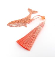 Balina Motifli Okyanus Rose Bookmark Metal Ayraç Kitap Ayracı AY094