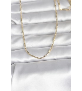 CM 14K Gold Renk İnce Ataç Zincir Model 60 cm Kadın Kolye - TJ-BKO10983