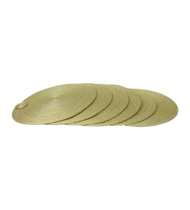 e38 EL İŞÇİLİĞİ HASIR 6'LI SUPLA SUNUM TABAK ALTLIĞI 32 x 32 cm - 5978 (Karışık)