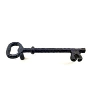 Antika Tarz Dekoratif Pirinç Anahtar Şeklinde Kapı Çekme Kolu, Mobilya, Sandık, Kutu Kulbu - 128mm,