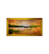 Manzara Temalı Kanvas Tablo 80 x 110 cm Gold Çerçeve
