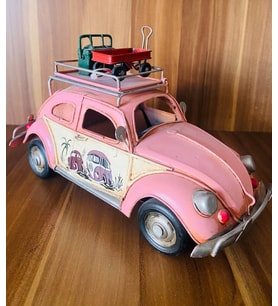 Volkswagen Beetle Classic Vosvos Vintage Dekoratif Metal Araba