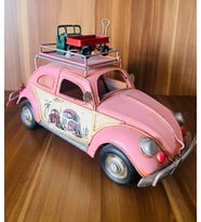 Volkswagen Beetle Classic Vosvos Vintage Dekoratif Metal Araba