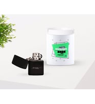 BK Gift Kişiye Özel Babalar Günü Hediyesi Mühendis Baba Tasarımlı Seramik Kül Tablası ve Benzinli Çakmak Seti-2 (Model 1)